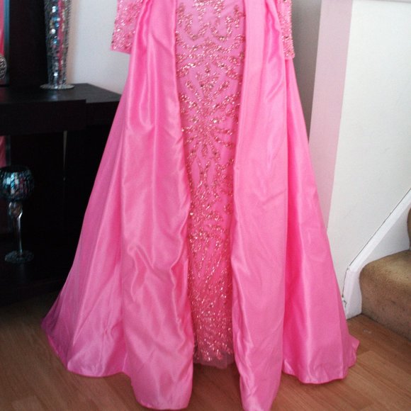 Custom Made Long Sleeve Beaded Overskirt - Picture 8 of 12